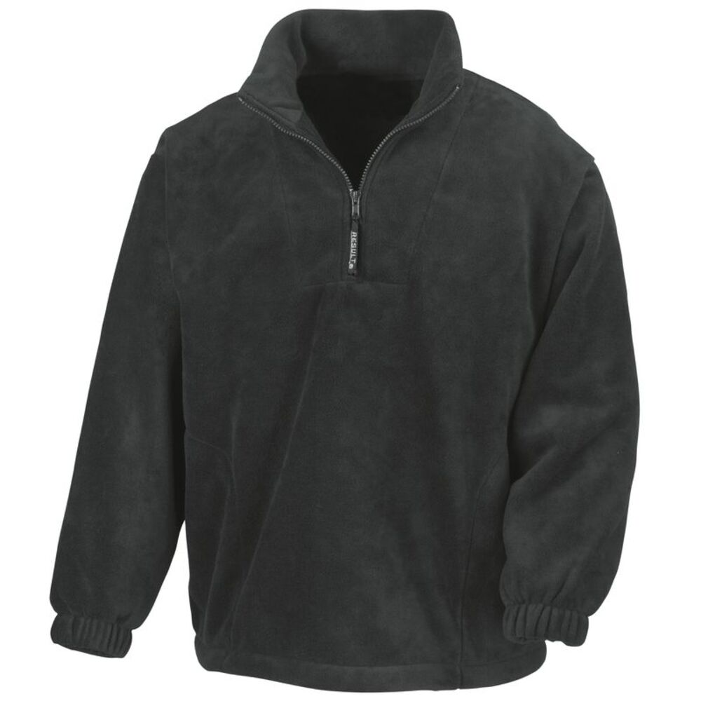 Result Unlined Active 1/4 Zip Anti-Pilling Fleece Top / Black